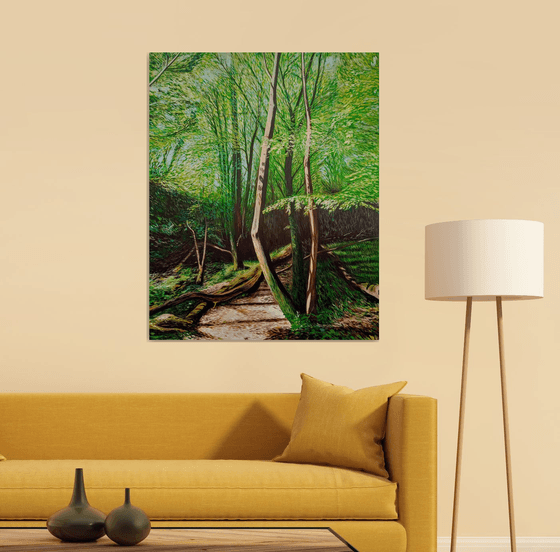 Light Forest - 40 x 32 inch