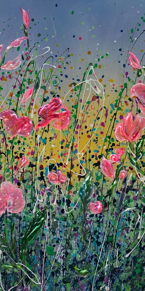 Sweet Pea Miracles by Lena Owens at OLena Art