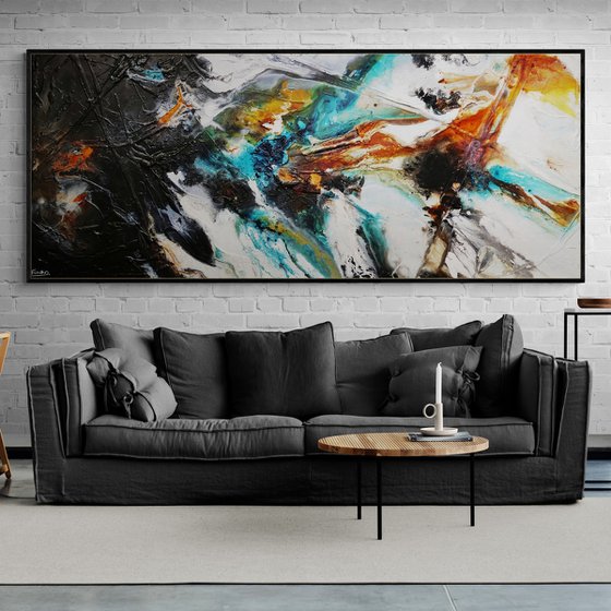 Blended Potion 240cm x 100cm Textured Abstract Art