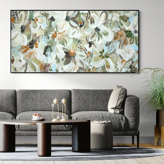 Floral Breeze - Large Abstract