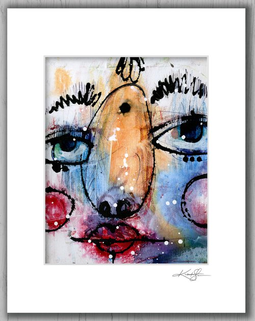 Funky Face Whimsy 16 - Painting by Kathy Morton Stanion by Kathy Morton Stanion