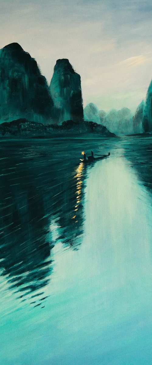 Early morning II- Seascape Painting by Danijela Dan
