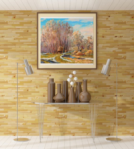 Village Raky. In the Spring