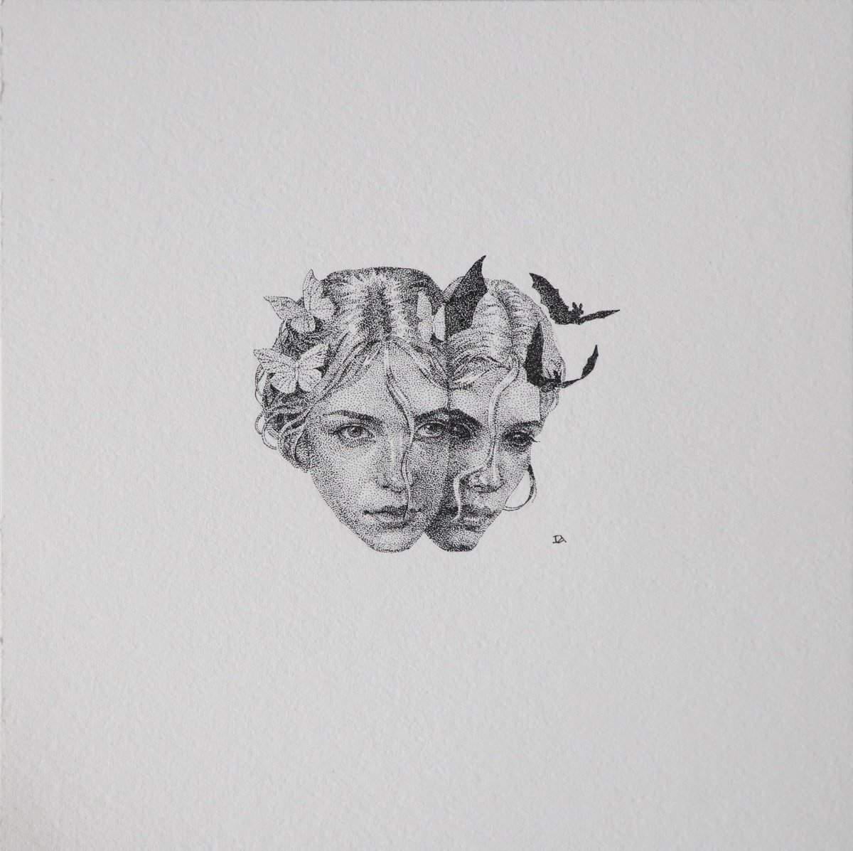 Photorealistic Ink Drawing , Other Face By Iana Cherepanska, 6 X 6, Artwork For Sale On Artfinder
