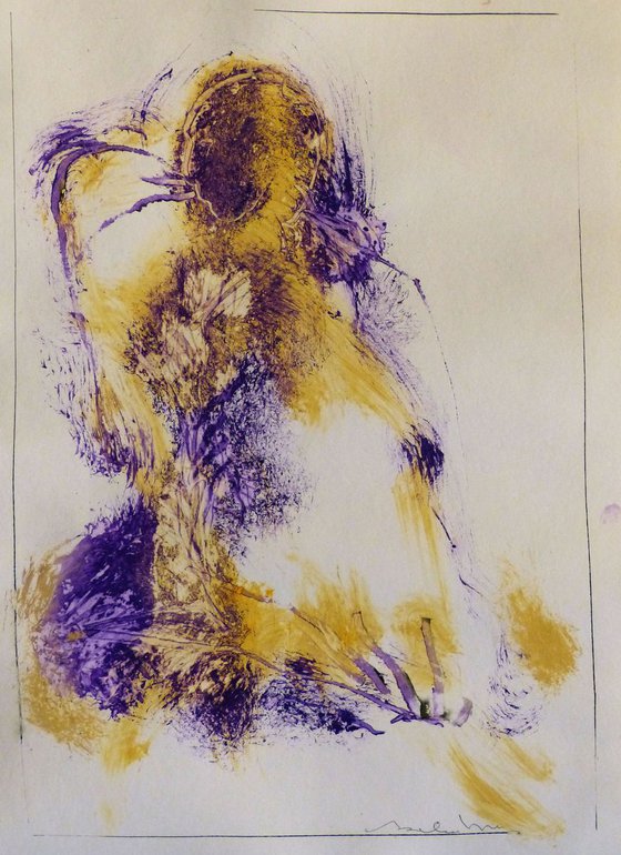 Under The Ashes 1 , Acrylic on paper 29x42 cm