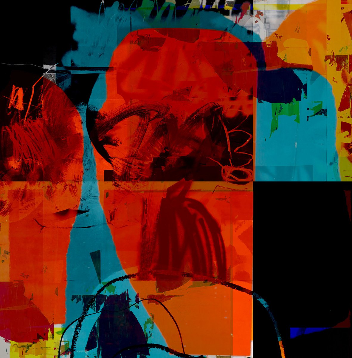 Abstract Limited Edition Print By The Most Active, 18 X 19", Wake Up Now, Original Artwork