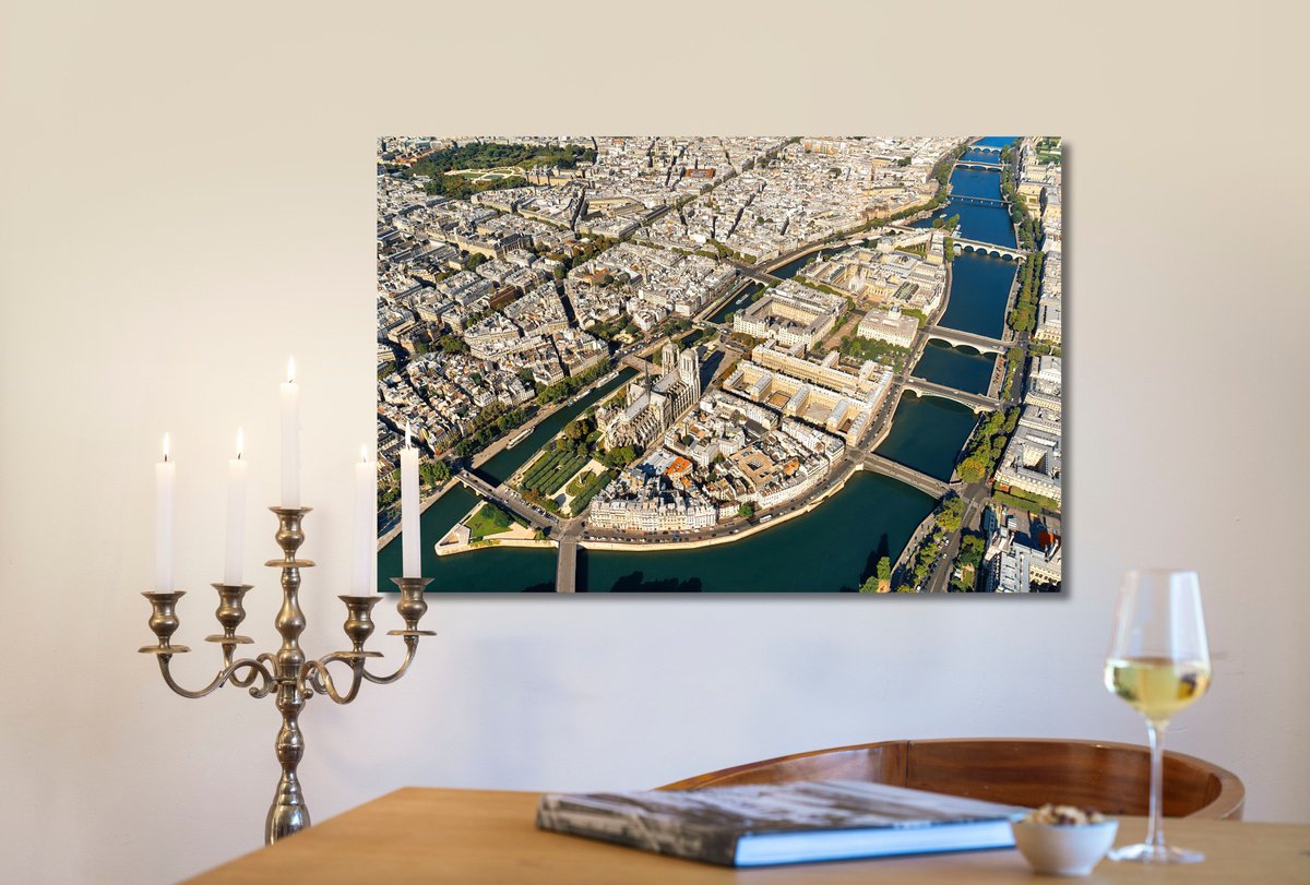 Photorealistic Photograph , i?le De La Cite, Paris, With The Norte-Dame By Robbert Frank Hagens, 41 X 28, Artwork For Sale On Artfinder