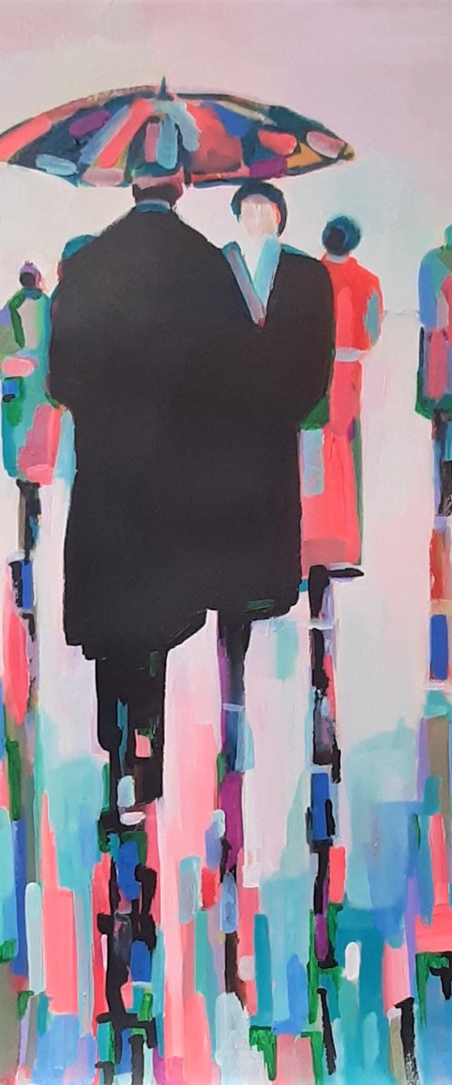 People / 65 x 65 cm by Alexandra Djokic
