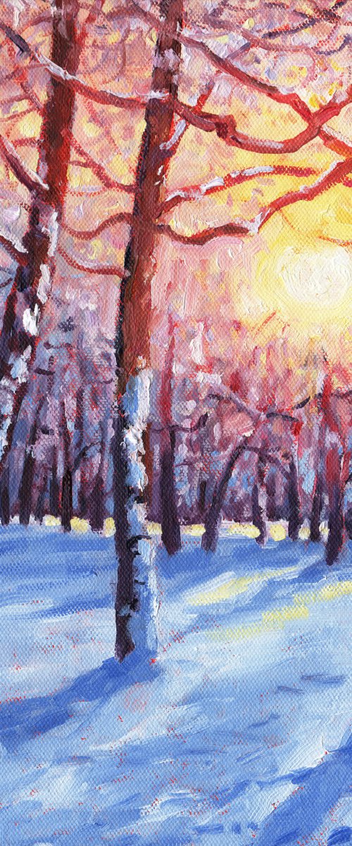Winter Birch Trees by Zoe Elizabeth Norman