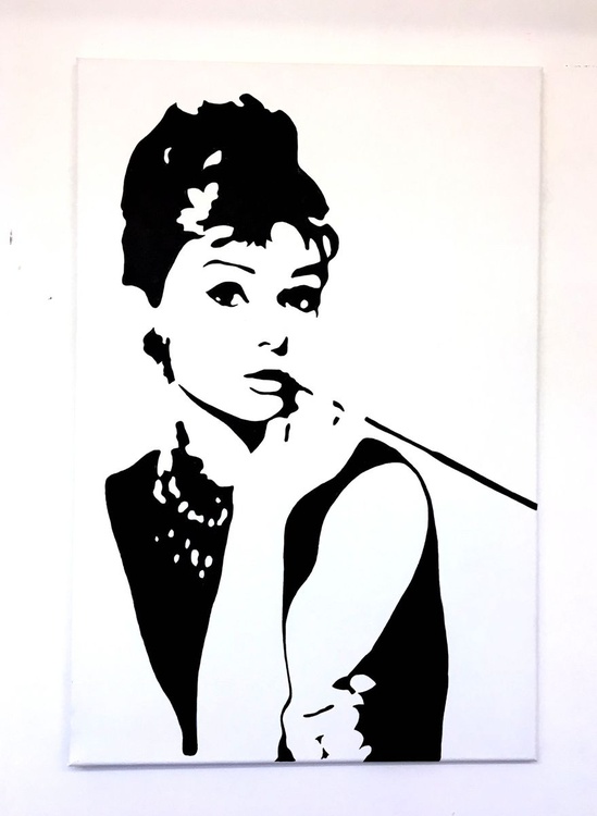 Original Audrey Hepburn Pop Art Canvas Painting Artfinder