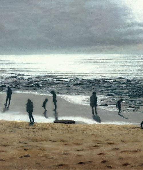 Where the Sea Meets The Sky - Winter on Charmouth Beach by Andrew McNeile Jones