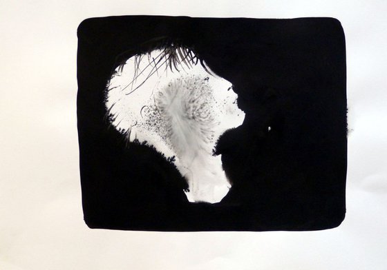 Black and white portrait 3, Ink on Paper 29x42 cm