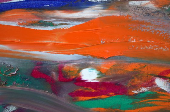 Orange feelings, 120x60 cm