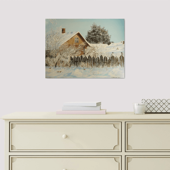 Winter Rural Landscape Art