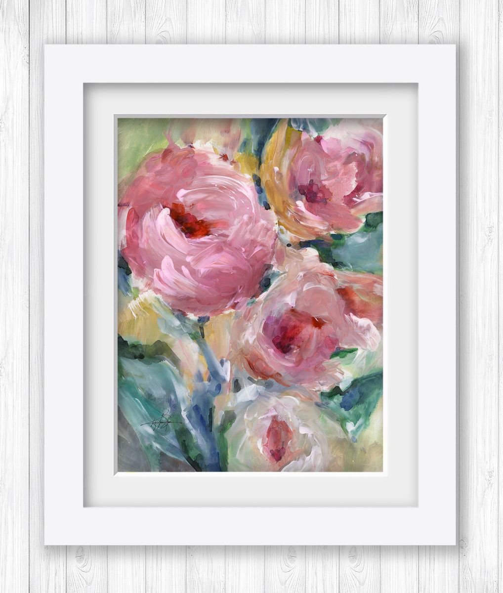 Soft Blooms No. 3 - Mixed Media Abstract Floral Painting by Kathy Morton Stanion, Modern H... by Kathy Morton Stanion