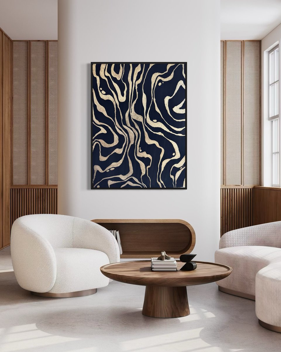 Abstract Painting By Alisa Fimen, 32 X 40, Veinara, Original Artwork