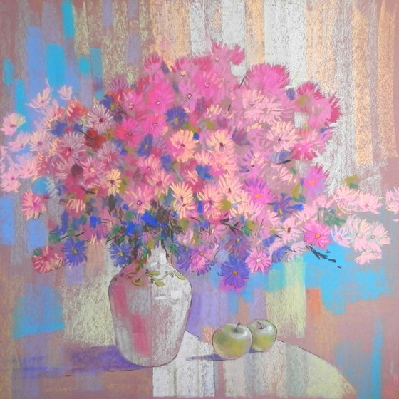 Autumn bouquet,  84.5x84x5 cm