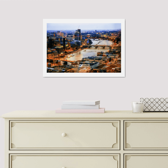 London Views. Aerial View Of Central London  Limited Edition 2/50 15x10 inch Photographic Print