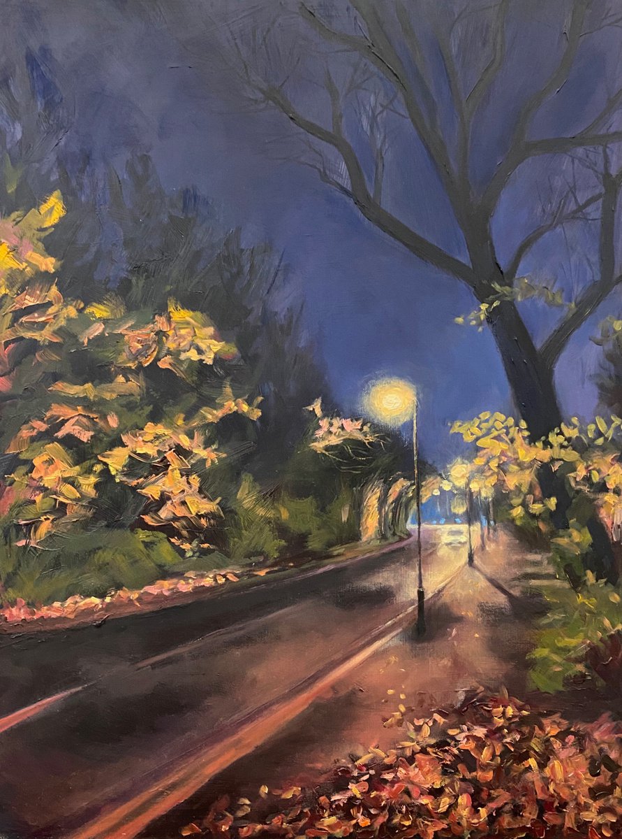 Winter Night on Wise Lane (I) by Diana Sandetskaya