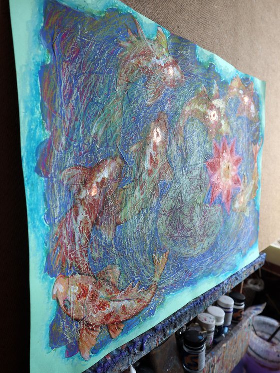 Fantasy with Flowers 332. paper 59x42cm