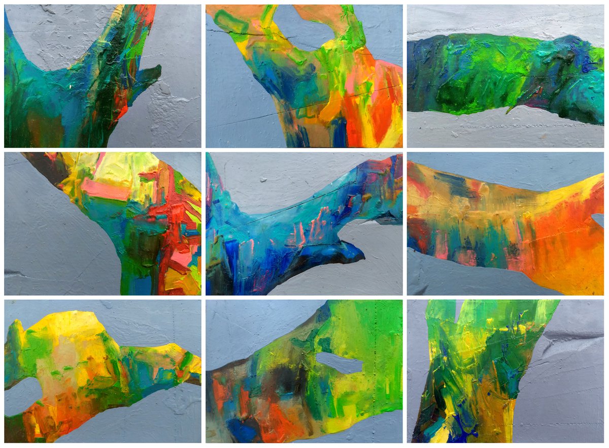 Organic Botanical Oil Painting By Abhishek Kumar, 20 X 16, Maui Spirits, Original Artwork