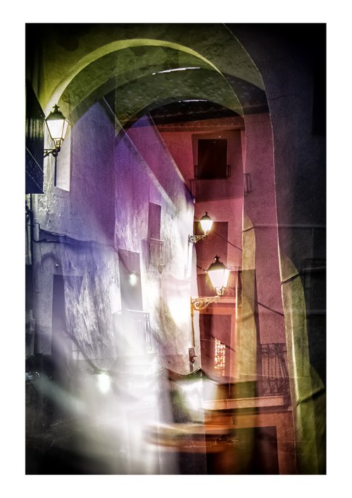 Spanish Streets 23. Abstract Multiple Exposure photography of Traditional Spanish Streets. Limited Edition Print #1/10 by Graham Briggs