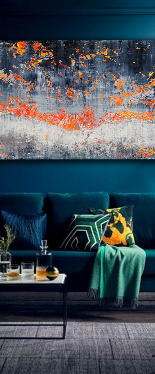 150x100cm. / abstract painting / Abstract 2117 by Alex Senchenko