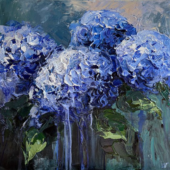 Blue Hydrangea Bouquet — Floral
