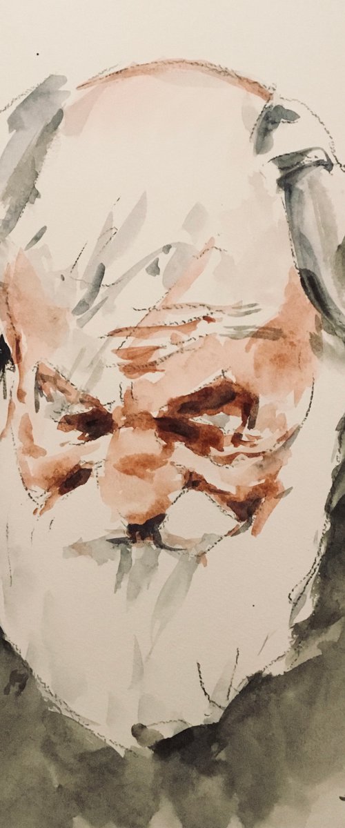 Watercolor Portrait Study 2021 #1 by Dominique Dève