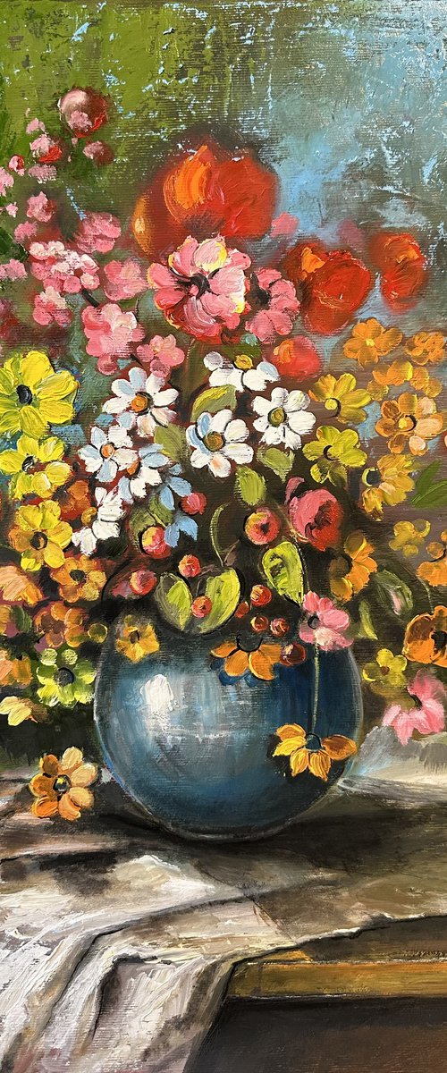 Still Life with Flowers by Reneta Isin