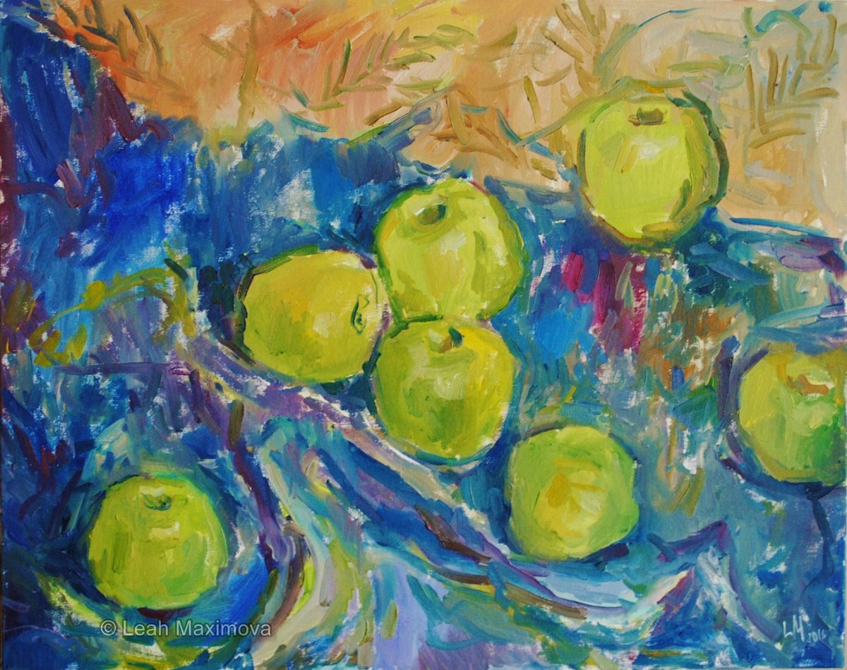 Green Apples by Leah Maximova