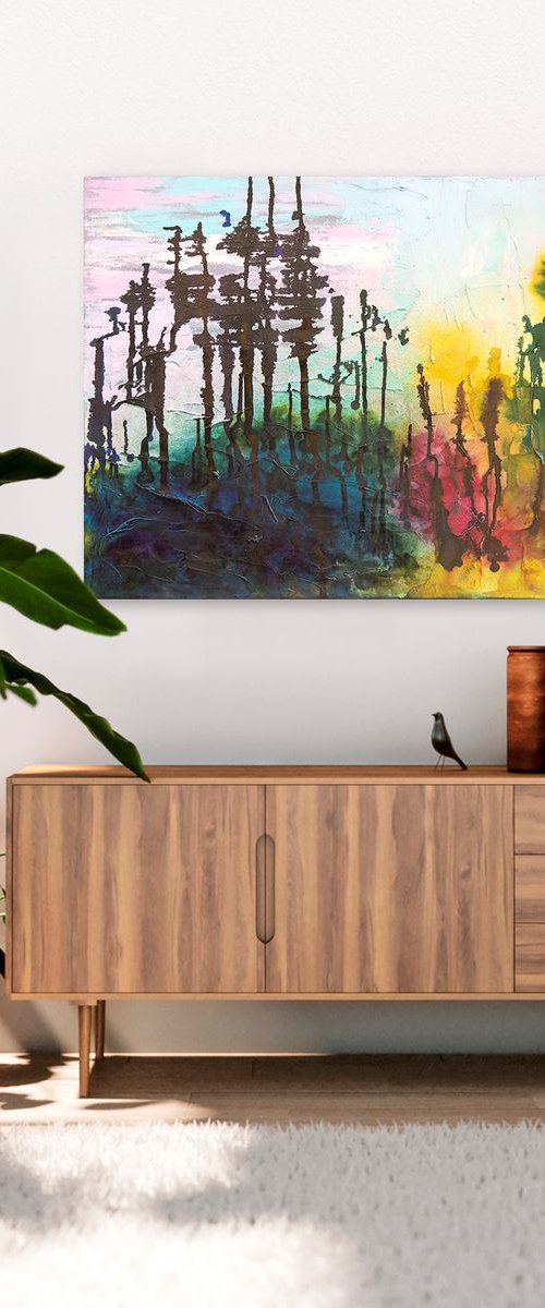 Lagoon - 70x50x2 cm by Cornelia Petrea