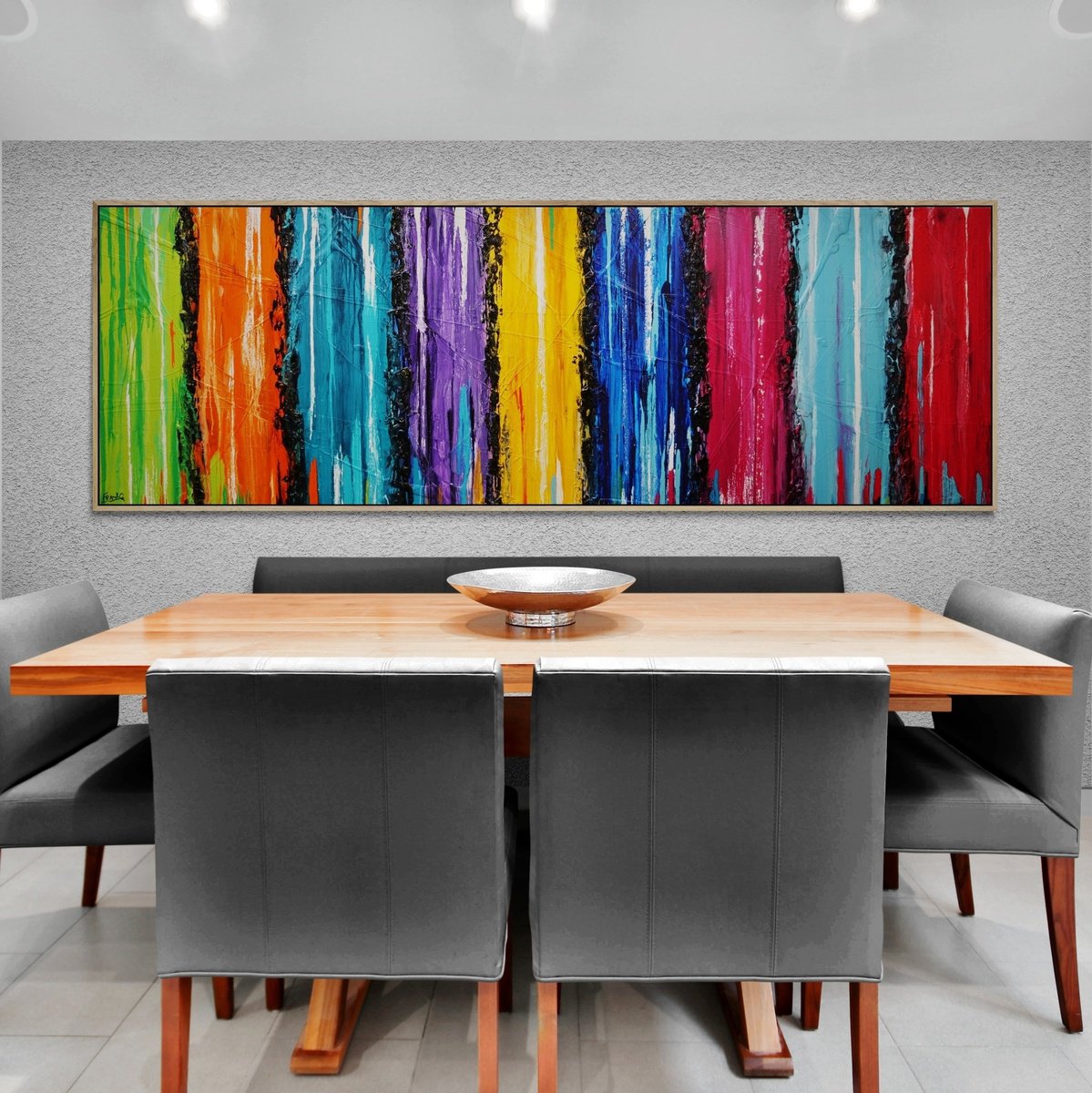 Colourtech 295cm x 100cm Textured Abstract Art by Franko