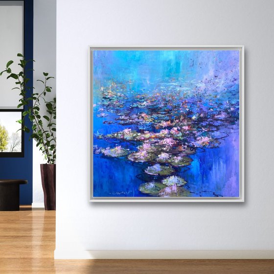 Water Lily Symphony in Bloom