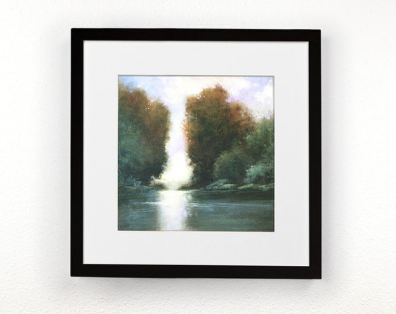 Blue Reflections impressionist landscape
