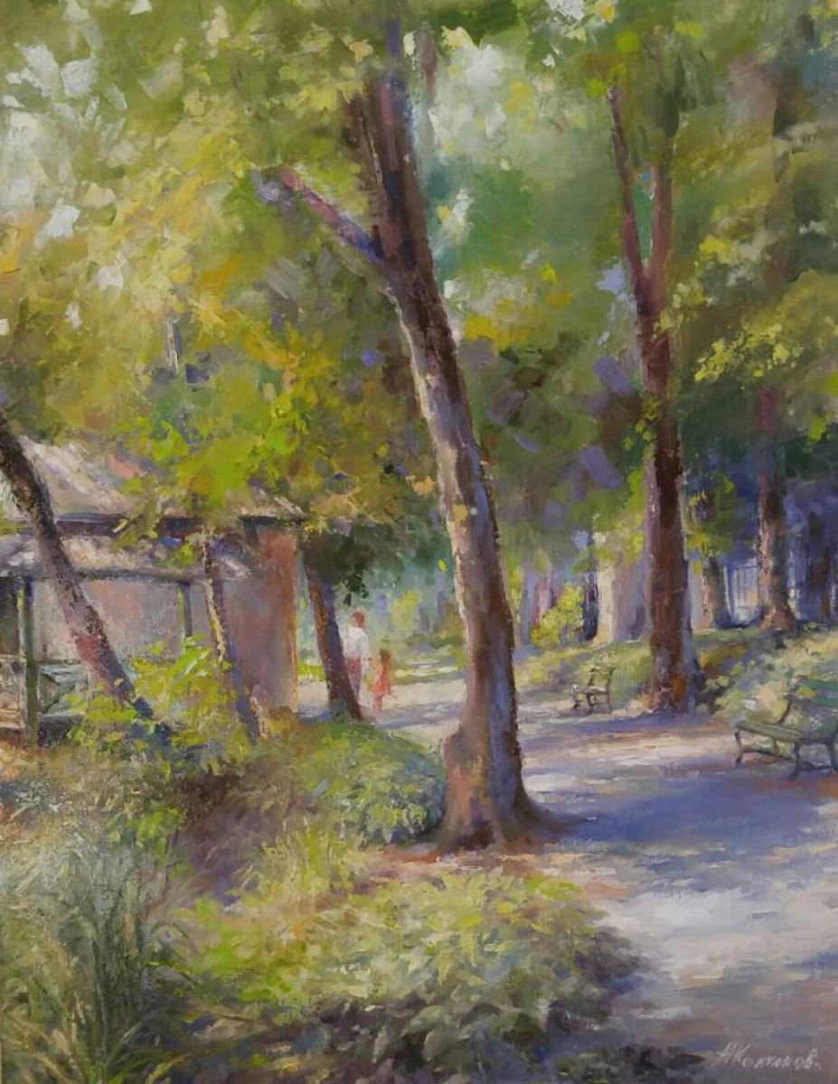 Summer shadows in the public gardens (22A—28) by Alexander Koltakov