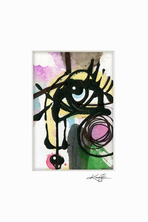 Little Funky Face 27 - Abstract Painting by Kathy Morton Stanion by Kathy Morton Stanion