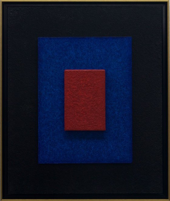 CINNABAR DREAMS - Framed - 3D Modern / Minimalist Abstract Painting / Construction