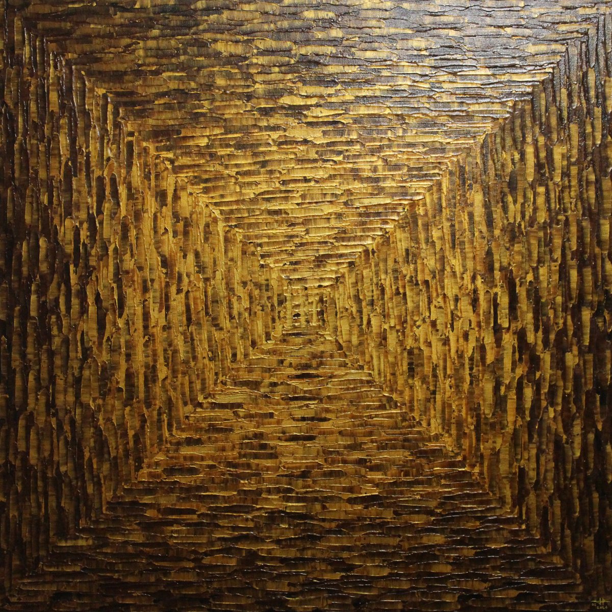  Large Gold Brown Square Gradient By Jonathan Pradillon, 31 X 31, Artwork For Sale On Artfinder