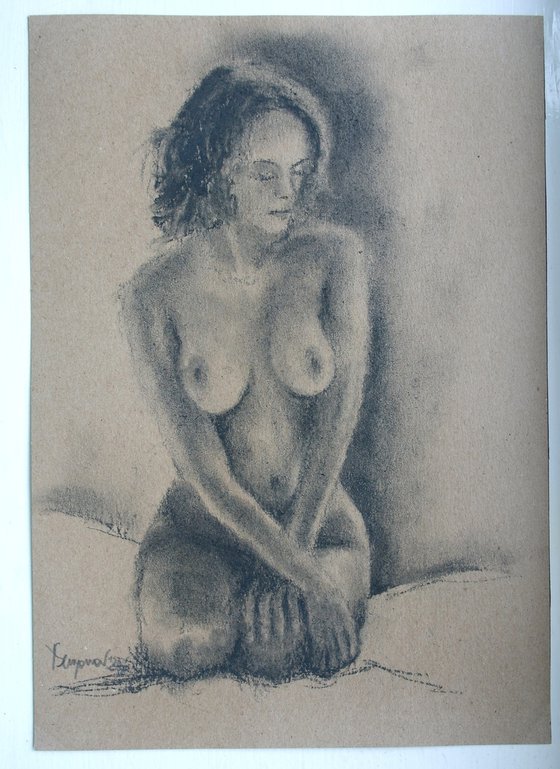 Female Figure 31 Charcoal Sketch