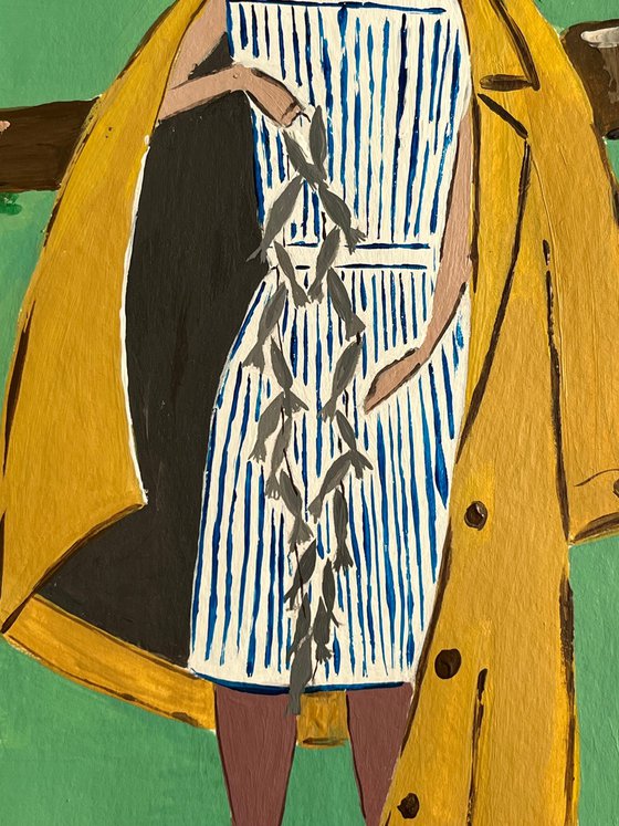 Fishing Girl Painting