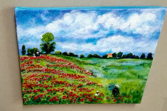 Poppy fields in summer