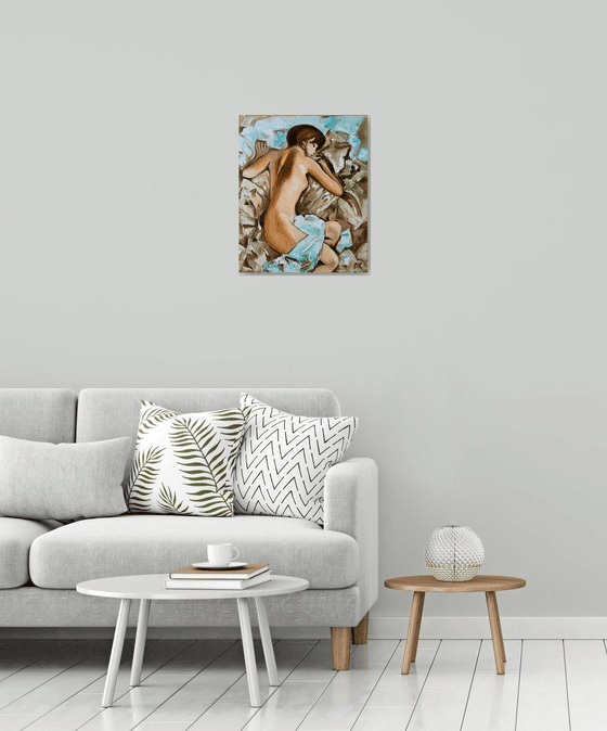 Nude. Dreaming girl