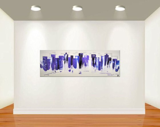 Blue Skyline - Original Painting - Abstract Painting - Acrylic Painting - Canvas Art - Wall art - ready to hang