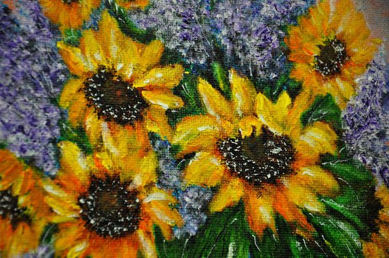 Still life with sunflowers