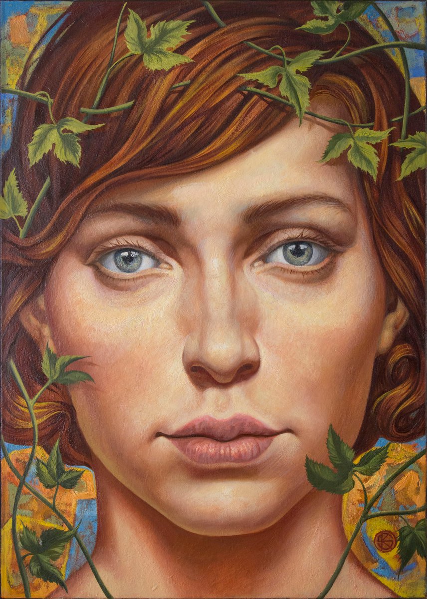 Photorealistic Portrait Oil Painting By Yaroslav Kurbanov, 22 X 30", Memories Of Summer, Original Artwork