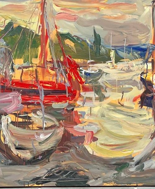 The old boats by Eduard Belsky