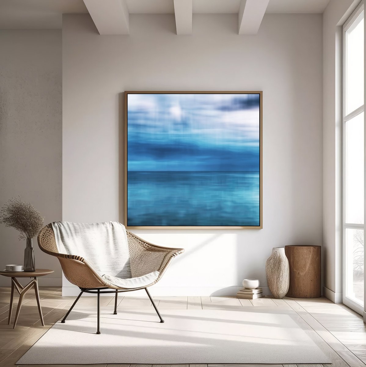 Impressionistic Landscape Photograph By Karim Carella, 35 X 35", The Sea Inside (Studio 10), Original Artwork