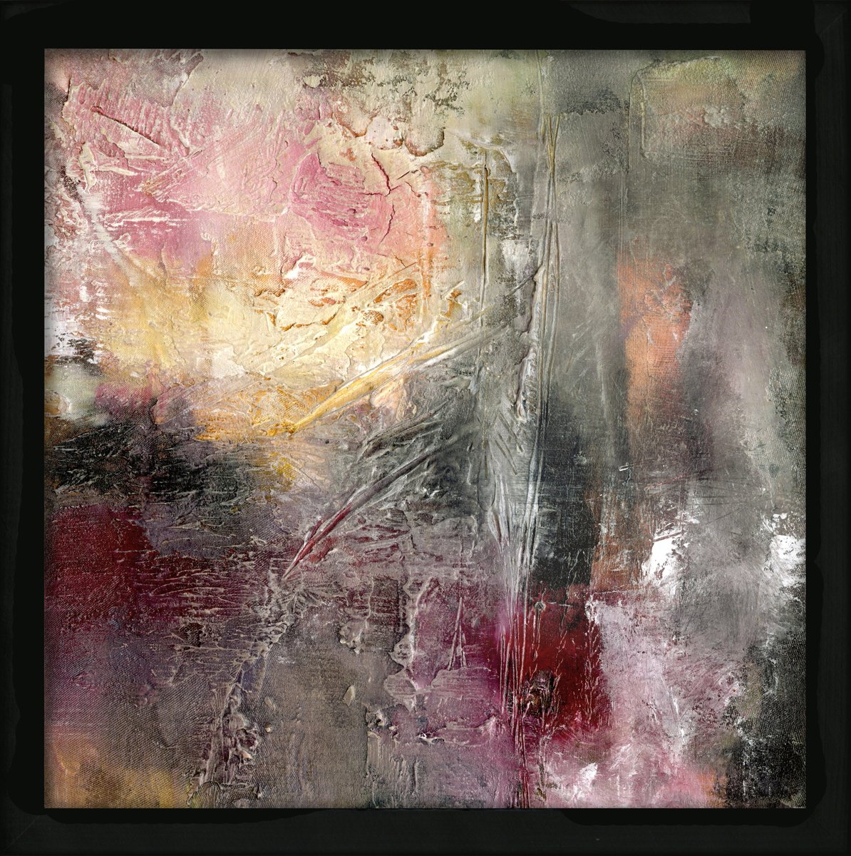 Abstract Painting By Kathy Morton Stanion, 13 X 13", Divine Encounters 9, Original Artwork