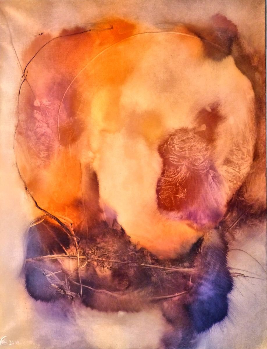 Abstract Oil Painting By Frederic Belaubre, 35 X 46, Oil On Canvas #17 116X89, Original Artwork